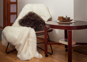Decorative faux fur bedspread ANGELO