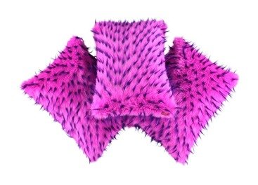 Decorative faux fur pillow HEDGEHOG